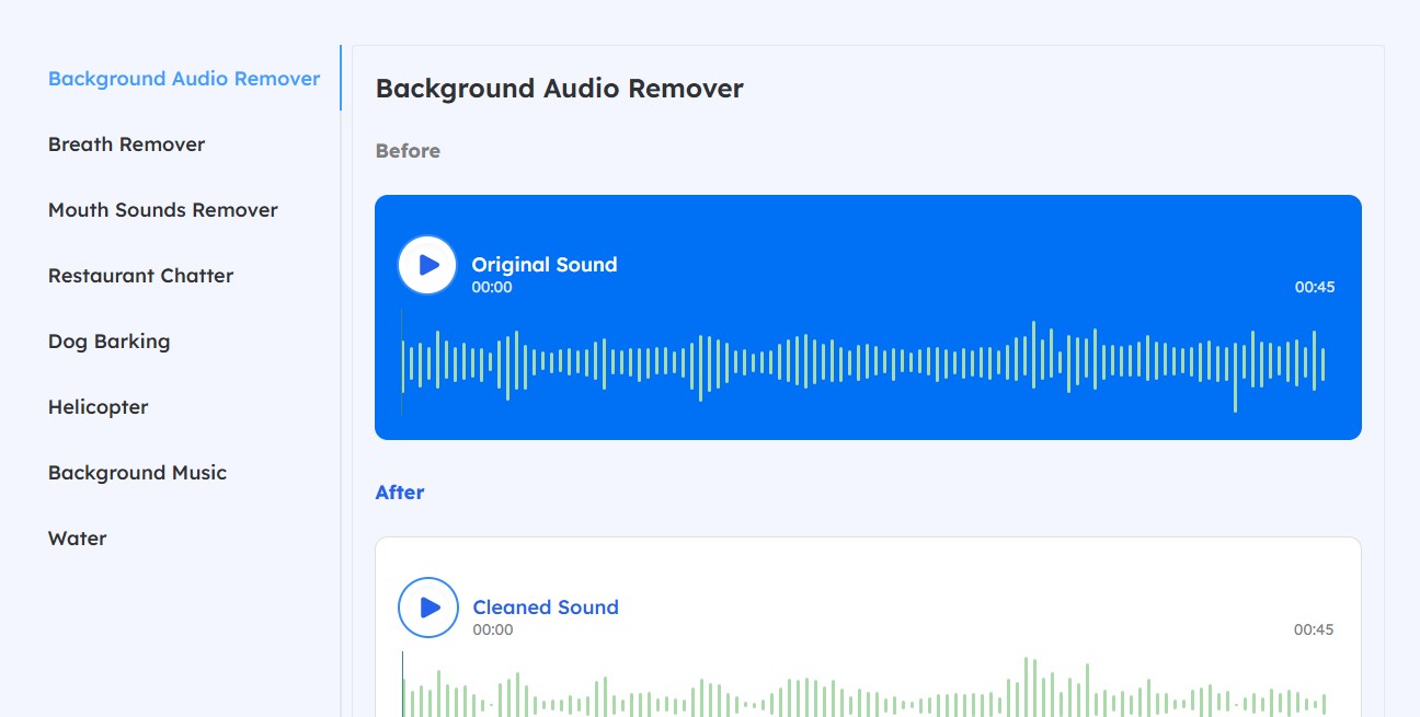 Video konvertor audiocleaner snímek obrazovky #1