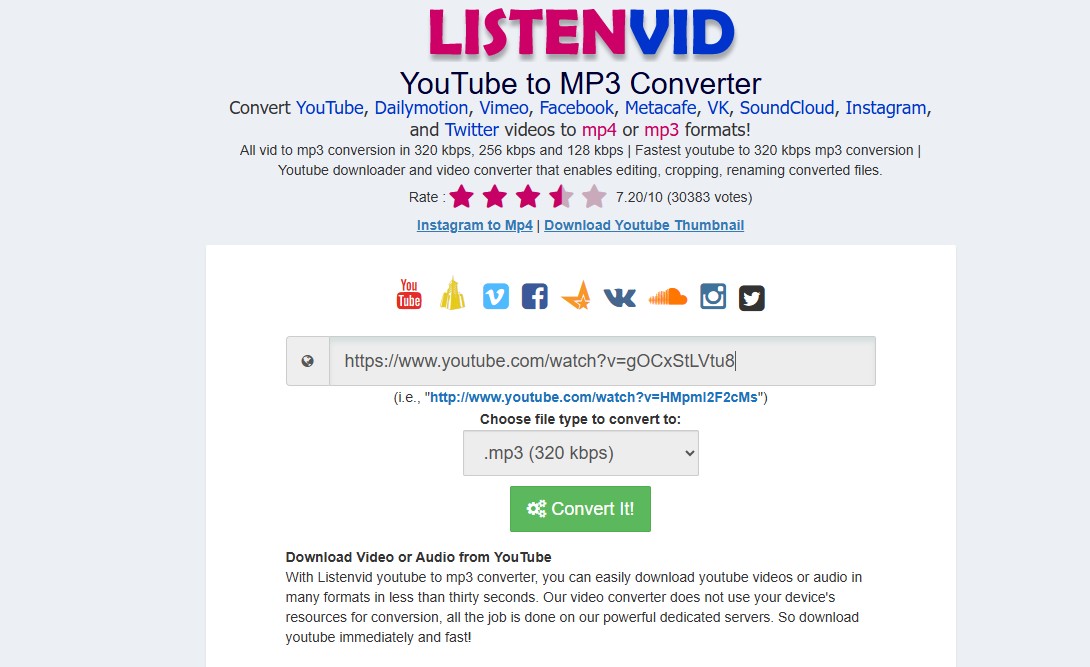 تبدیلکننده ویدیو listenvid تصویر صفحه #0