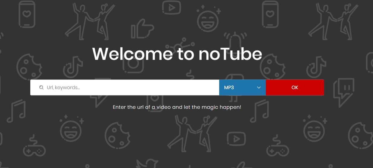 ממיר וידאו notube צילום מסך #0