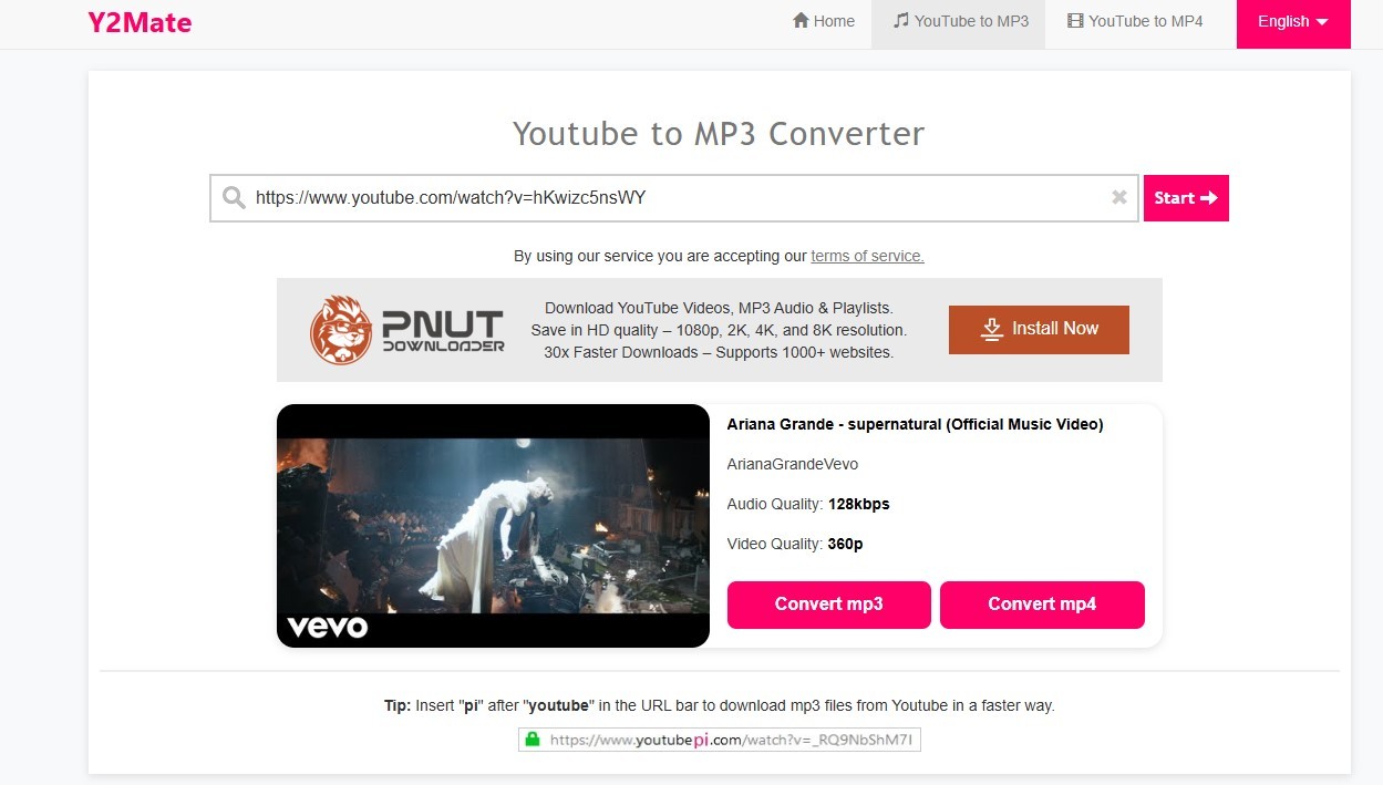 ≡ Y2MATE Converter and Downloader | High Quality | Audio Extractor