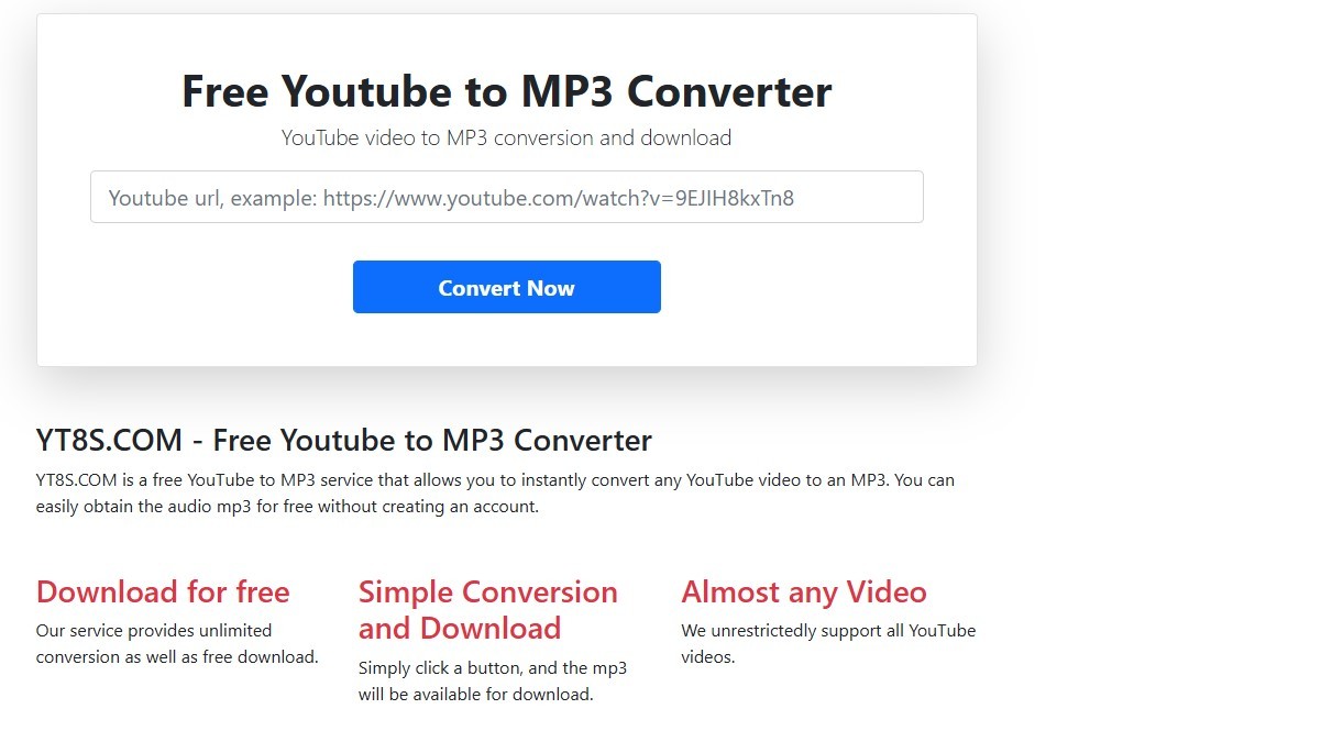Video Converter yt8s screenshot #0