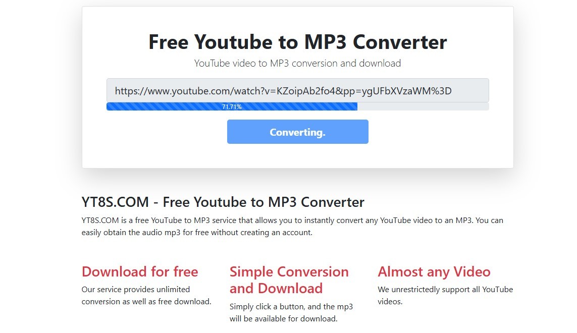 Video Converter yt8s screenshot #1